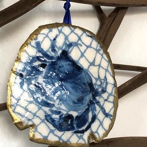 Blue Crab Fishing Net Ornament